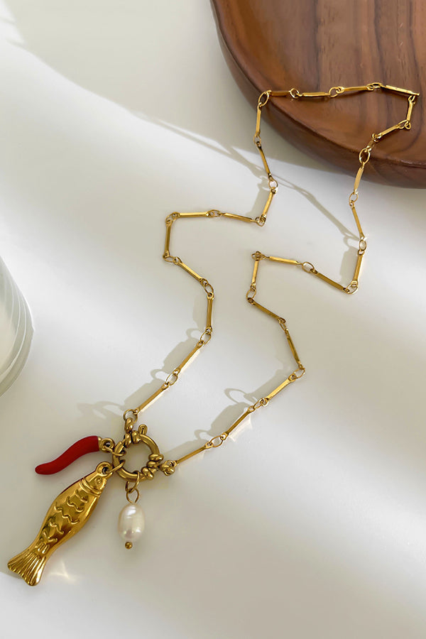 Fashion Koi Freshwater Pearl Necklace