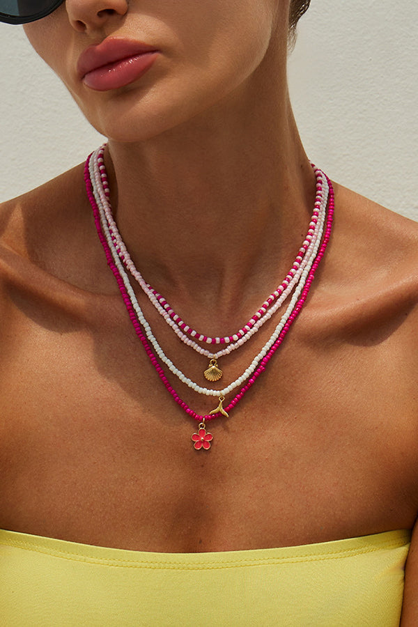 Bohemian Sunflower Multi-layer Pearl Shell Necklace