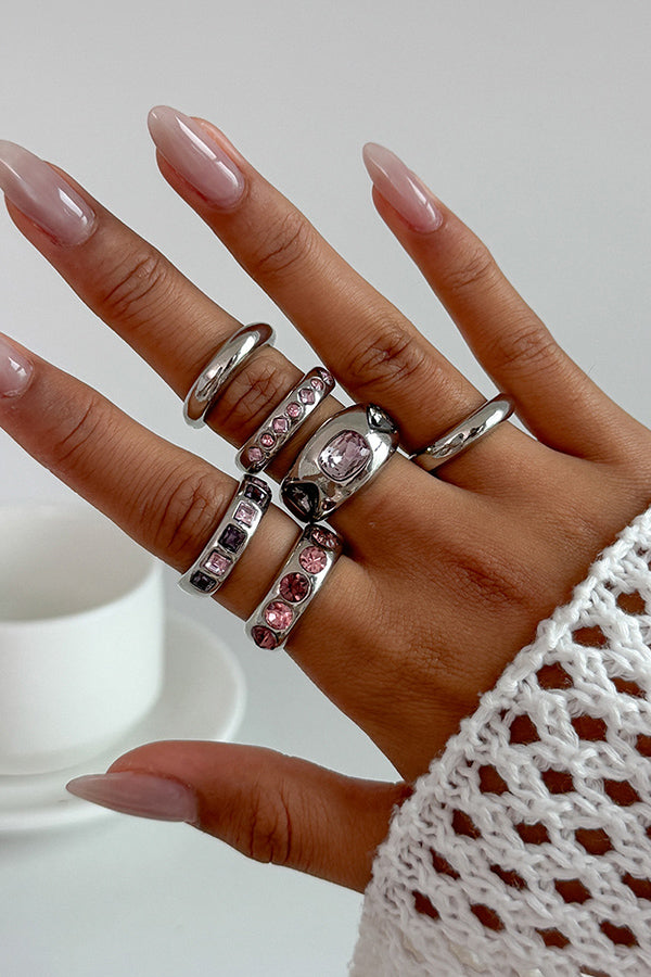 Fashionable Hollow Diamond Irregular Retro Ring