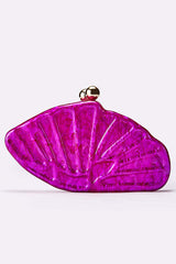 Fashion Acrylic Shell Fan Clutch