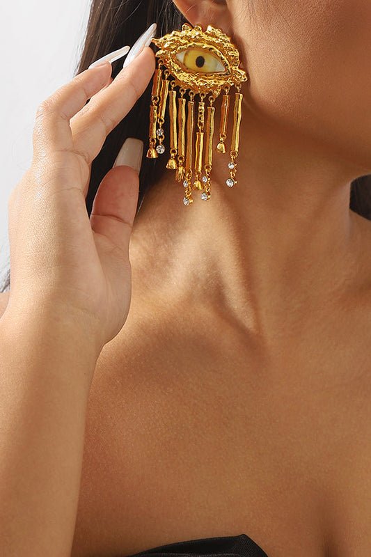 Vintage Evil Eye Tassel Earrings