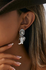 Western Cowboy Hat and Boots Pendant Earrings