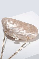 Elegant Shaped Shell Acrylic Evening Clutch