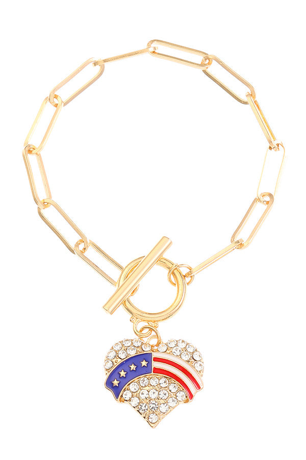 American Flag Independence Day Fashion Bracelet