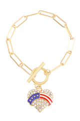 American Flag Independence Day Fashion Bracelet