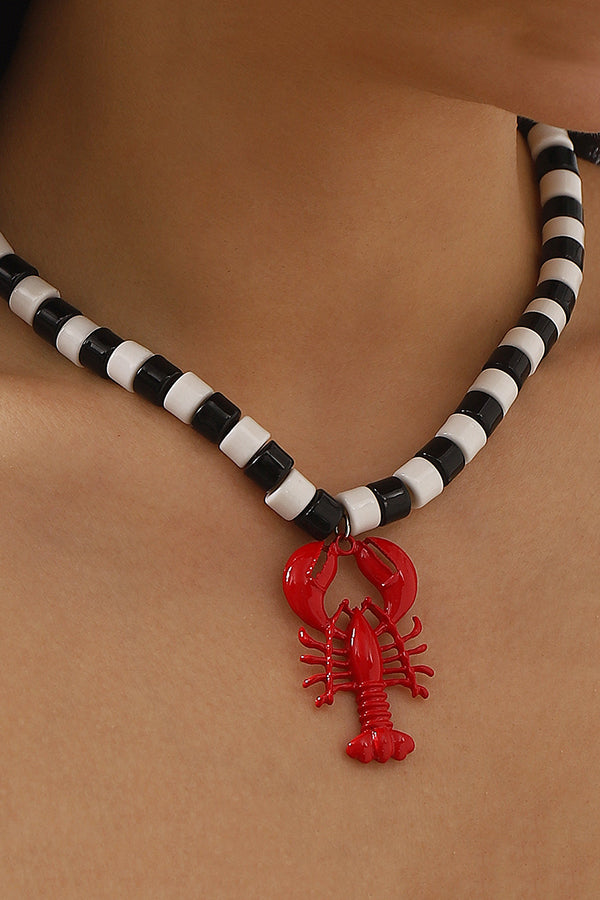 Fashion Lobster Holiday Earrings and Necklace