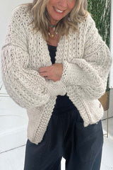Touch of Fall Ballnoon Sleeve Loose Cardigan