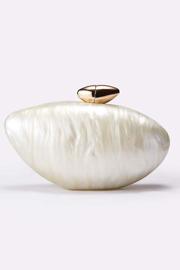 Minimalist Acrylic Bullet-Shaped Handbag