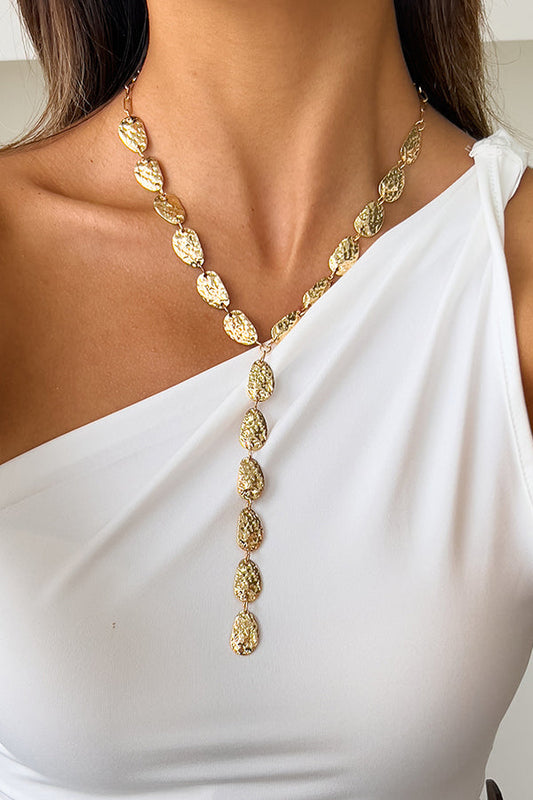 Fashion Irregular Baroque Style Teardrop-shaped Pendant Necklace