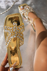 Fashion Rhinestone Wear outside Flat Sandals