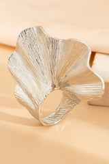 Fashion Irregular Ginkgo Leaf Shape Alloy Ring
