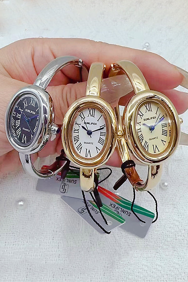 Fashionable Simple Oval Pointer Bracelet Watch