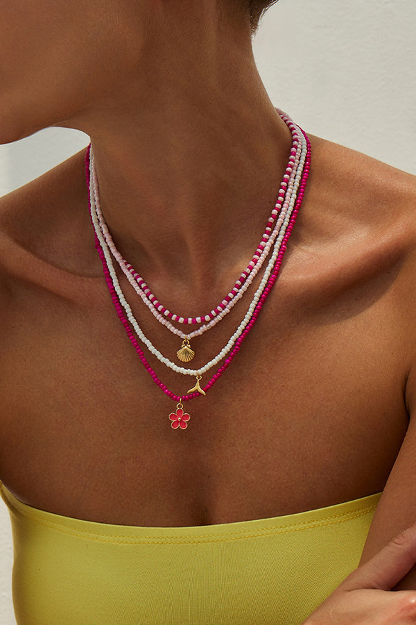 Bohemian Sunflower Multi-layer Pearl Shell Necklace