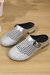 Fashionable Hollow Half-slip Sandals