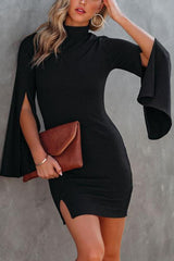 Must Be Love Bell Sleeve Knit Bodycon Dress