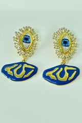 Fashionable Evil Eye Diamond Earrings