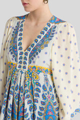 Unique Printed V-Neck Loose Elegant Maxi Dress