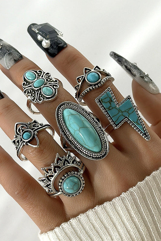 Bohemian Retro Turquoise Ring