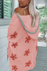 Stylish floral print sweater