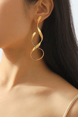 Simple Geometric Wrap Asymmetrical Earrings