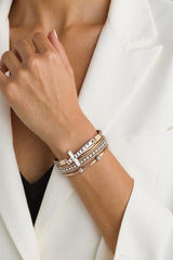 Bohemian Cross Diamond Magnetic Clasp Bracelet