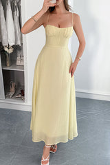 Solid Color Halter Backless Lace-up Holiday Slim Maxi Dress