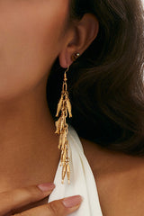 Fashionable Metal Fish Pendant Earrings