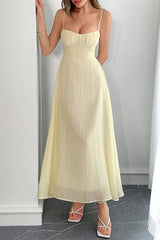 Solid Color Halter Backless Lace-up Holiday Slim Maxi Dress