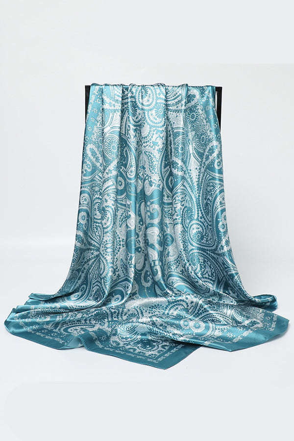 Unique Printed Retro Square Silk Scarf