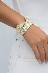 Punk Metal Style Simple Pockmarked Exaggerated Bracelet