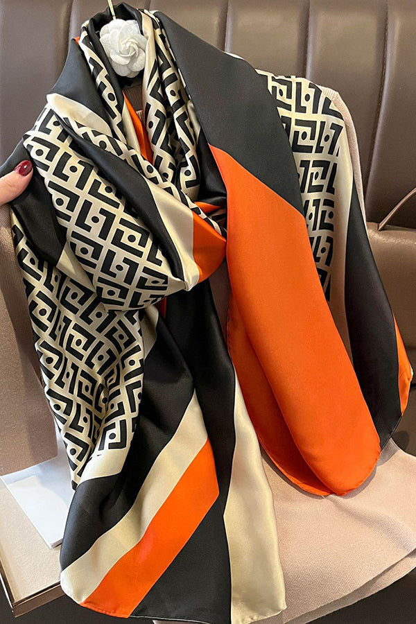 Elegant Imitation Silk Oversized Shawl Scarf