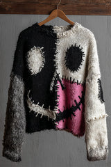 Halloween Print Loose Round Neck Long Sleeve Casual Sweatshirt