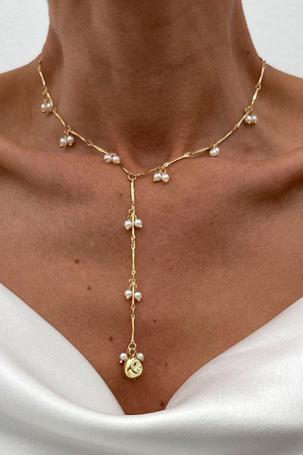 French Elegant Pearl Beaded Necklace