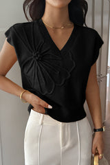 Solid Color Casual V-neck Knitted Sweater