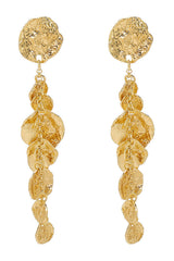 Light Luxury Metal Disc Pendant Earrings