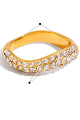 Fashion Stainless Steel Zircon Ring