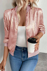 Stylish Loose-fitting Long-sleeved Zipper Casual Jacket