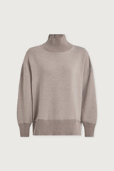 Berner High-Neck Long Sleeve Side Zipper Sweatshirt and Elastic Waist Pocketed Loose Pants Set