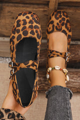 Fashionable Buckled Suede Round Toe Casual Shoes