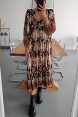 Romantic and Gorgeous Ethnic Printed A-line Midi Dress