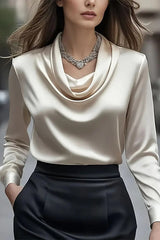Solid Color Simple Long-sleeved Casual Shirt