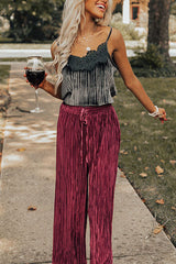 Fashionable Lace Patchwork Camisole Loose Top