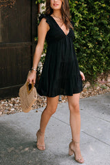 Sunny Wanderings Smocked Tiered Babydoll Mini Dress