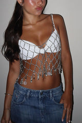 Fashion Sequin Tassel Alloy Pendant Body Chain