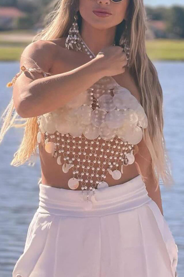 Sexy Sequin Beaded Vest Body Chain