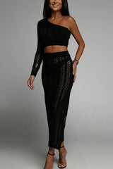 Promise of Sunshine One Sleeve Knit Cover-up Dress Set