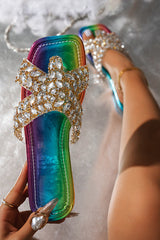 Fashion Rhinestone Wear outside Flat Sandals