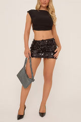 Fashion Sequin Sexy Slim Mini Skirt