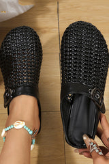 Fashionable Hollow Half-slip Sandals