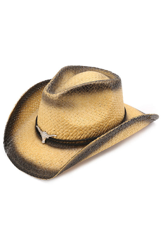 Vintage Western Cowboy Sun Protection Woven Straw Hat
